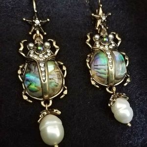 Alexander McQueen Scarab/Beetle Earrings SIGNED